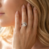 White gold Round Solitaire Diamond Crossover Band with Four-Prong Setting_30