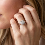 White gold Round Solitaire Diamond Engagement Ring with Four-Prong Setting and Tapered Band_8