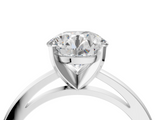 White gold Round Solitaire Diamond Engagement Ring with Four-Prong Setting on a Classic Band_27