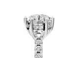 White gold Round Solitaire Diamond Engagement Ring with Pavé Band and Six-Prong Setting_90