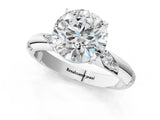 White gold Round Solitaire Diamond Engagement Ring with Twisted Pave Band and Four-Prong Setting_30