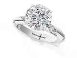 White gold Round Solitaire Diamond Engagement Ring with Twisted Pave Band and Four-Prong Setting_36