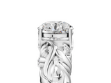 White gold Round Solitaire Diamond Leaf Vine Band with Prong Setting_108