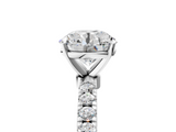 White gold Round Solitaire Diamond Pavé Band with Four-Prong Setting_38