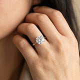 White gold Round Solitaire Diamond Ring with 4-Prong Setting on a Classic Band_14