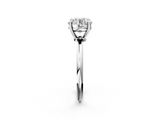 White gold Round Solitaire Diamond Ring with 4-Prong Setting on a Classic Band_24