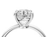 White gold Round Solitaire Diamond Ring with 4-Prong Setting on a Classic Band_26