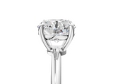 White gold Round Solitaire Diamond Ring with 4-Prong Setting on a Classic Band_27