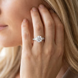 White gold Round Solitaire Diamond Ring with Channel-Set Band and Four-Prong Setting_15