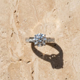 White gold Round Solitaire Diamond Ring with Channel-Set Band and Four-Prong Setting_16