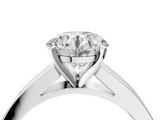 White gold Round Solitaire Diamond Ring with Channel-Set Band and Four-Prong Setting_21