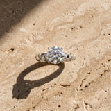 White gold Round Solitaire Diamond Ring with Channel Set Band and Four-Prong Setting_9