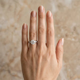 White gold Round Solitaire Diamond Ring with Channel Set Band and Six-Prong Setting_12
