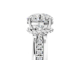 White gold Round Solitaire Diamond Ring with Channel Set Band and Six-Prong Setting_65