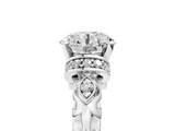 White gold Round Solitaire Diamond Ring with Filigree Band and Four-Prong Setting_82
