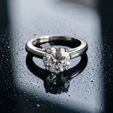White gold Round Solitaire Diamond Ring with Four-Prong Setting and Classic Band_24