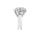 White gold Round Solitaire Diamond Ring with Four-Prong Setting and Classic Band_9