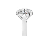 White gold Round Solitaire Diamond Ring with Four-Prong Setting and Tapered Band 5
