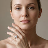 White gold Round Solitaire Diamond Ring with Four-Prong Setting and Tapered Band_13