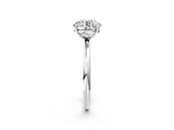 White gold Round Solitaire Diamond Ring with Four-Prong Setting on a Plain Band_39