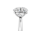 White gold Round Solitaire Diamond Ring with Four-Prong Setting on a Plain Band_42