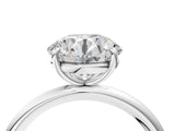 White gold Round Solitaire Diamond Ring with Four-Prong Setting on a Plain Band_42