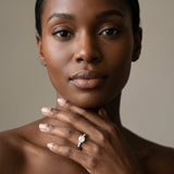 White gold Round Solitaire Diamond Ring with Marquise Side Stones and Prong Setting on a Split Shank Band_28