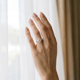 White gold Round Solitaire Diamond Ring with Milgrain Band and Four-Prong Setting_27