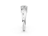White gold Round Solitaire Diamond Ring with Six-Prong Cathedral Setting_52