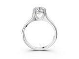 White gold Round Solitaire Diamond Ring with Six-Prong Cathedral Setting_54
