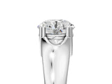 White gold Round Solitaire Diamond Ring with Six-Prong Cathedral Setting_56
