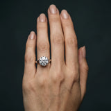 White gold Round Solitaire Diamond Ring with Six-Prong Setting and Tapered Band_12