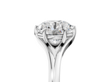 White gold Round Solitaire Diamond Ring with Six-Prong Setting and Tapered Band_37