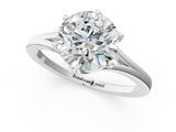 White gold Round Solitaire Diamond Ring with Six-Prong Setting and Tapered Band_52