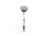 White gold Round Solitaire Diamond Ring with Six-Prong Setting and Tapered Band_53