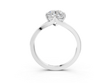 White gold Round Solitaire Diamond Ring with Six-Prong Setting and Tapered Band_54