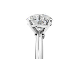 White gold Round Solitaire Diamond Ring with Six-Prong Setting on a Classic Band 5