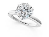 White gold Round Solitaire Diamond Ring with Six-Prong Setting on a Classic Band_22