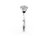White gold Round Solitaire Diamond Ring with Six-Prong Setting on a Classic Band_23