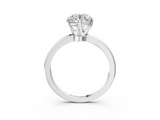 White gold Round Solitaire Diamond Ring with Six-Prong Setting on a Classic Band_24