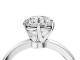 White gold Round Solitaire Diamond Ring with Six-Prong Setting on a Classic Band_25
