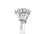 White gold Round Solitaire Diamond Ring with Six-Prong Setting on a Classic Band_26