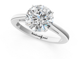 White gold Round Solitaire Diamond Ring with Split Shank and Four-Prong Setting_39