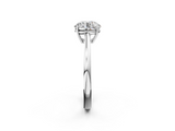 White gold Round Solitaire Diamond Ring with Split Shank and Four-Prong Setting_40