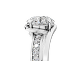 White gold Round Solitaire Diamond Ring with Split Shank and Prong Setting_157