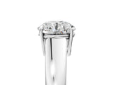 White gold Round Solitaire Diamond Ring with Tapered Band and Four-Prong Setting_68