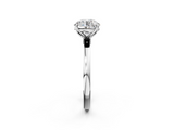 White gold Round Solitaire Diamond Ring with Thin Band and Four-Prong Setting_23