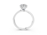 White gold Round Solitaire Diamond Ring with Thin Band and Four-Prong Setting_24