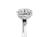 White gold Round Solitaire Diamond Ring with Thin Band and Four-Prong Setting_26