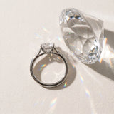 White gold Round Solitaire Diamond Ring with a Classic Band and Four-Prong Setting_15